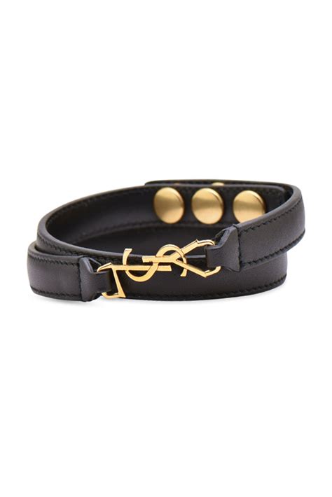 yves Saint Laurent leather bracelet